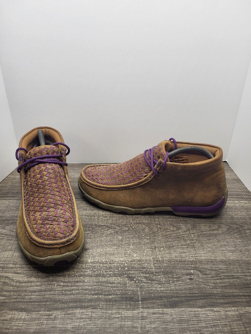 Twisted X Chukka Driving Moc Purple Detail Women's Size 9.5 Wdm0042